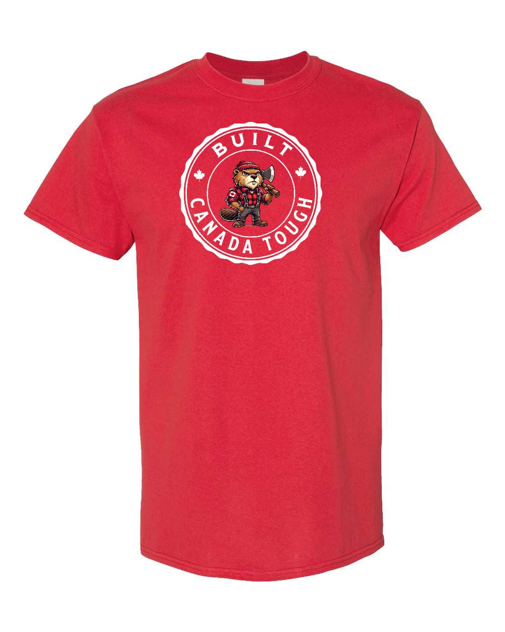 Built Canada Tough Male Beaver Axe Men's Tee - Gildan Canada (sewn Internationally)