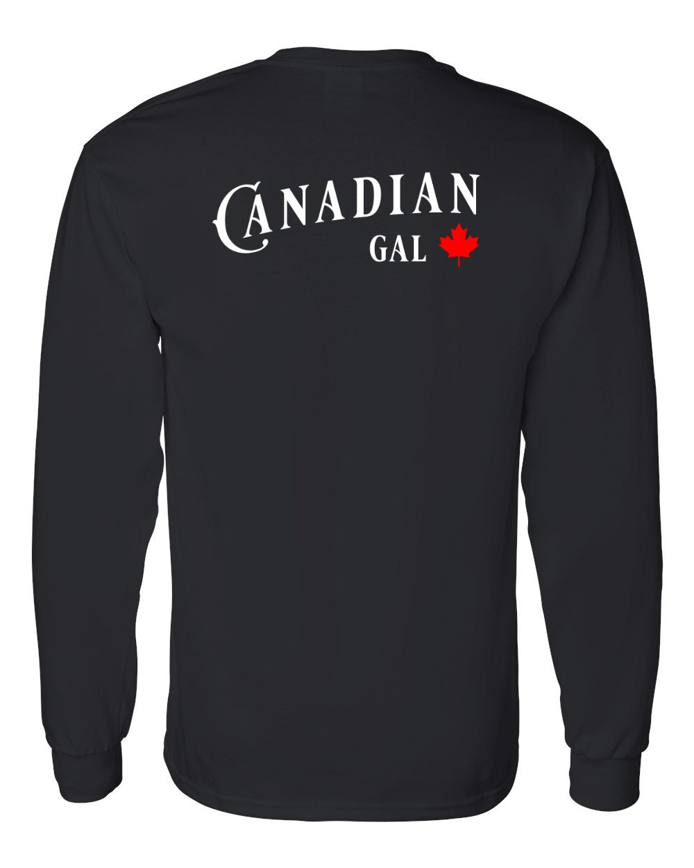 Canadian Gal Left Chest and Back Long Sleeve - Gildan Canada (sewn Internationally)