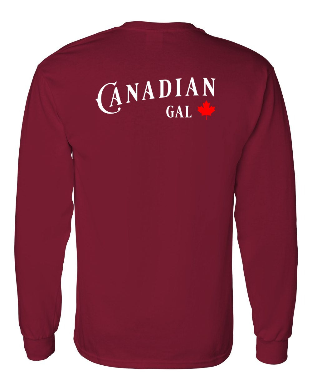 Canadian Gal Left Chest and Back Long Sleeve - Gildan Canada (sewn Internationally)