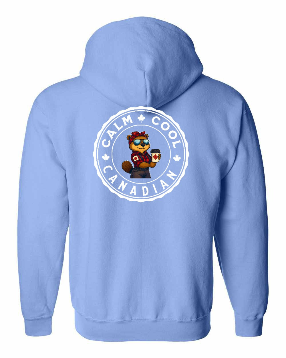 Calm Cool Rosie Sunglasses Left Chest and Back Zip Hoodie - Gildan Canada (sewn Internationally)