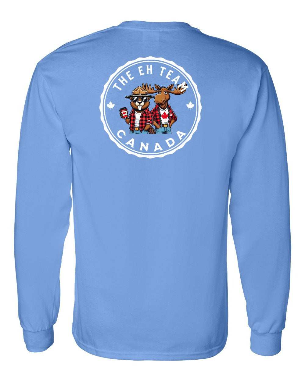 Eh Team Left Chest and Back Long Sleeve - Gildan Canada (sewn Internationally)