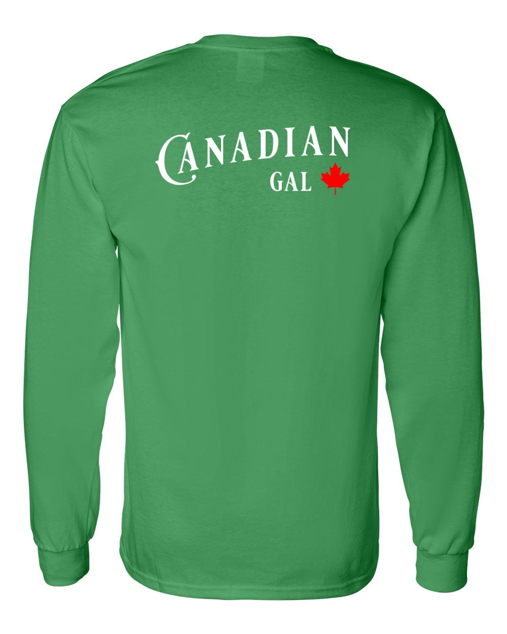 Canadian Gal Left Chest and Back Long Sleeve - Gildan Canada (sewn Internationally)