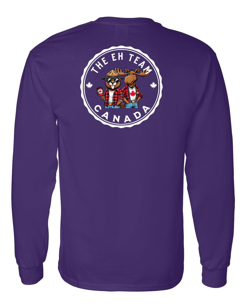 Eh Team Left Chest and Back Long Sleeve - Gildan Canada (sewn Internationally)