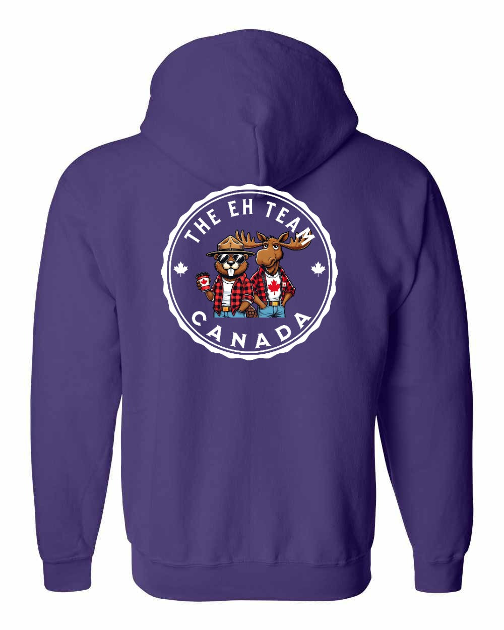 Eh Team Left Chest and Back Zip Hoodie - Gildan Canada (sewn Internationally)