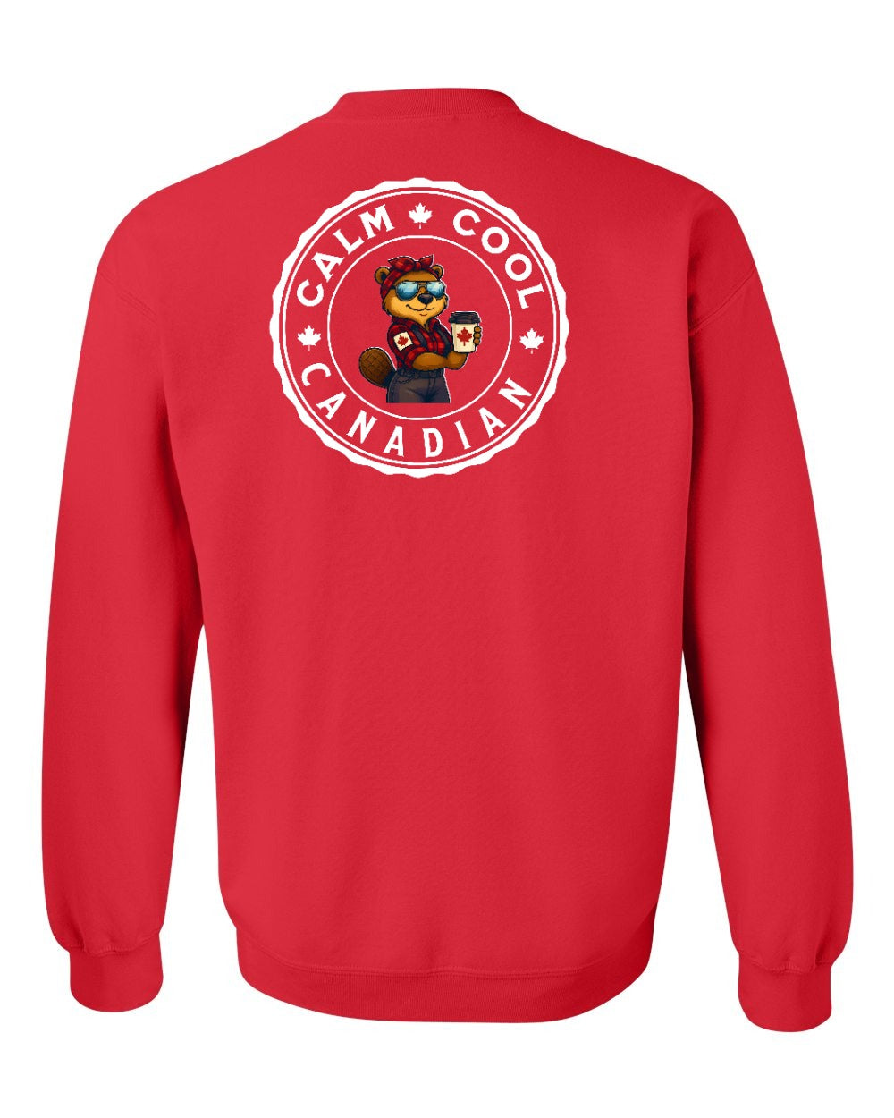 Calm Cool Rosie Sunglasses Left Chest and Back Crewneck - Gildan Canada (sewn Internationally)