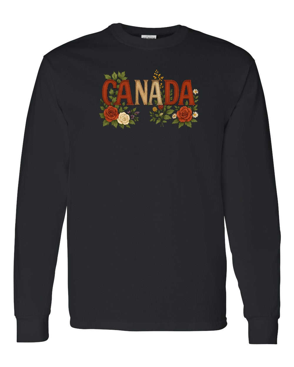 Canada Flowers Full Long Sleeve - Gildan Canada (sewn Internationally)