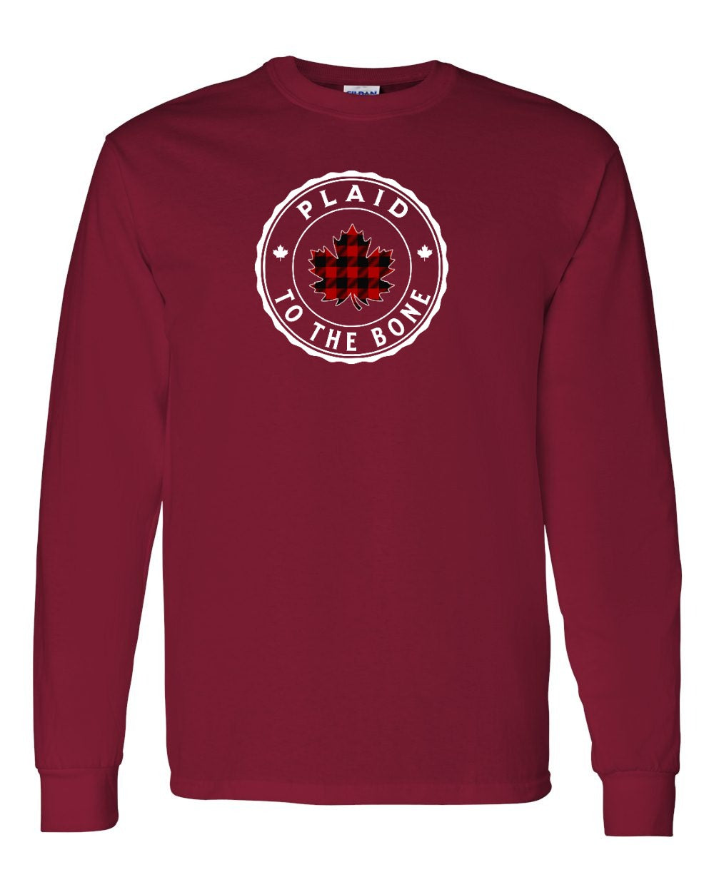 Plaid to the Bone Circle Leaf Full Long Sleeve - Gildan Canada (sewn Internationally)