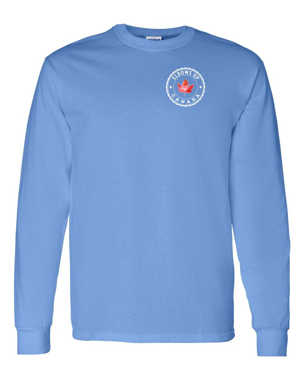 Elbows up Leaf Left Chest Long Sleeve - Gildan Canada (sewn Internationally)