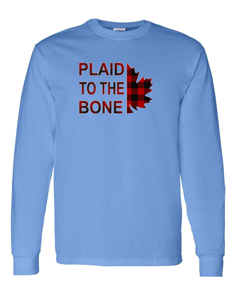 Plaid to the Bone Stacked Leaf Full Long Sleeve - Gildan Canada (sewn Internationally)