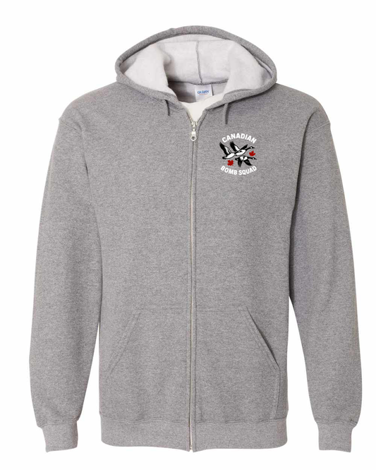 Canadian Bomb Squad Left Chest Zip Hoodie