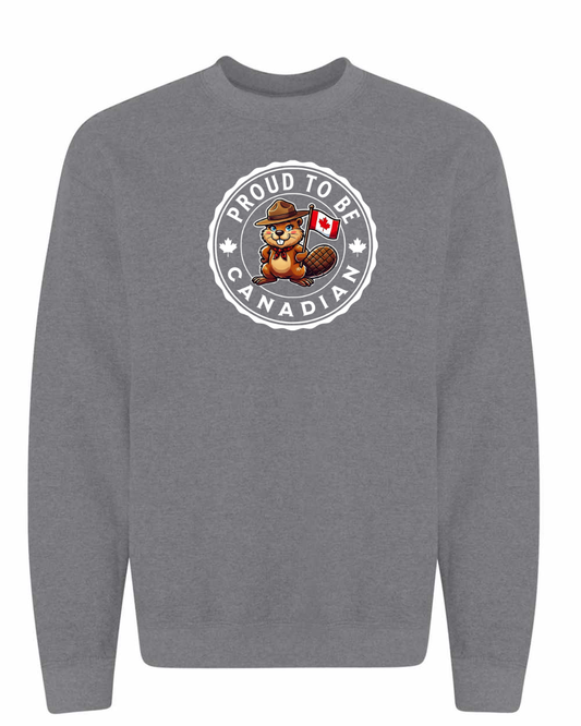 Proud to be Canadian Female Beaver Full Crewneck
