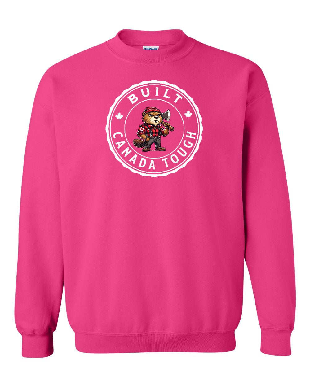 Built Canada Tough Male Beaver Full Crewneck - Gildan Canada (sewn Internationally)