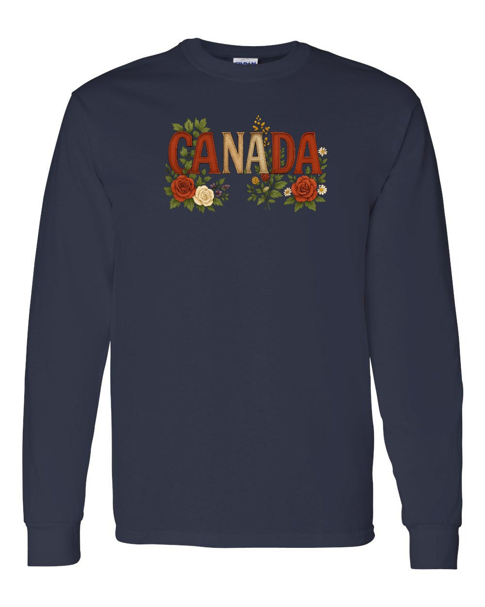 Canada Flowers Full Long Sleeve - Gildan Canada (sewn Internationally)