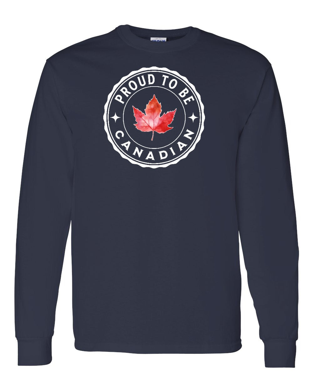 Proud to be Canadian Leaf Full Long Sleeve - Gildan Canada (sewn Internationally)