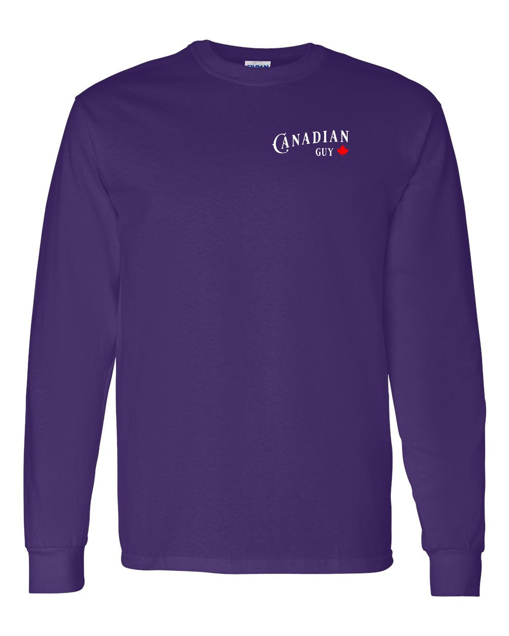 Canadian Guy Left Chest and Back Long Sleeve - Gildan Canada (sewn Internationally)