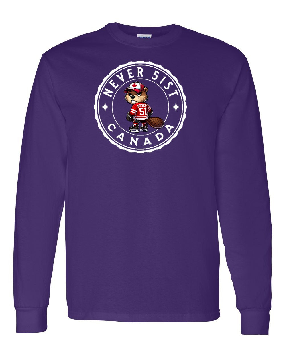 Never 51st Beaver Full Long Sleeve - Gildan Canada (sewn Internationally)