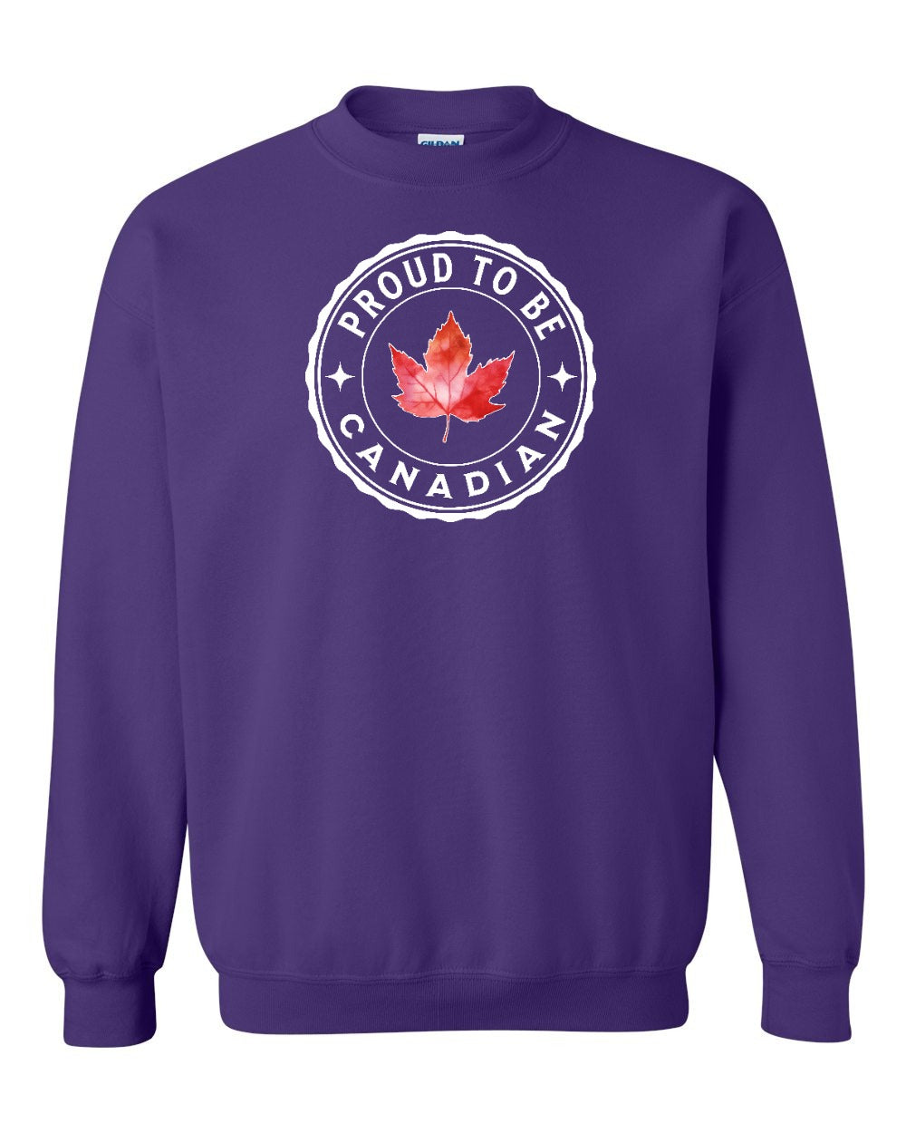Proud to be Canadian Leaf Full Crewneck - Gildan Canada (sewn Internationally)