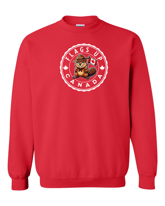 Flags Up Female Beaver Full Crewneck