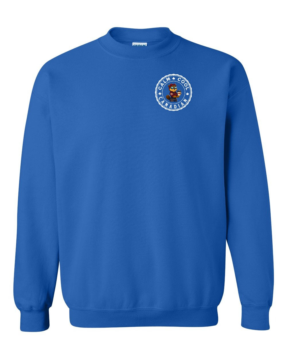 Calm Cool Rosie Sunglasses Left Chest and Back Crewneck - Gildan Canada (sewn Internationally)