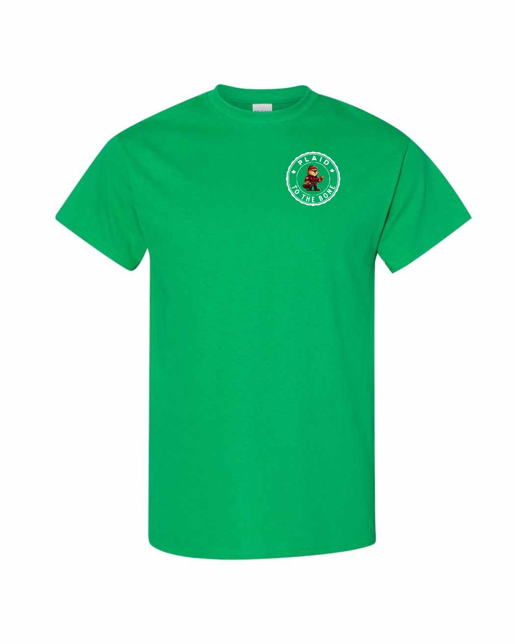 Plaid to the Bone Beaver Left Chest Men's Tee - Gildan Canada (sewn Internationally)