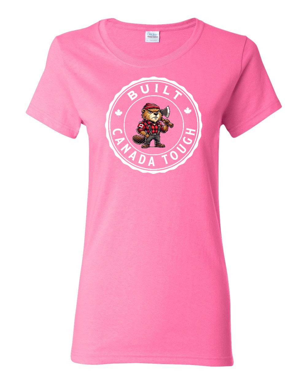 Built Canada Touch Male Beaver Axe Women's Tee - Gildan Canada (sewn Internationally)