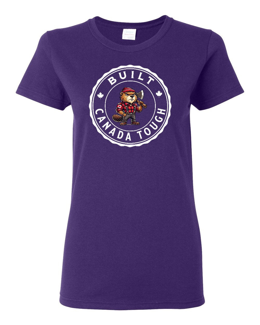 Built Canada Touch Male Beaver Axe Women's Tee - Gildan Canada (sewn Internationally)