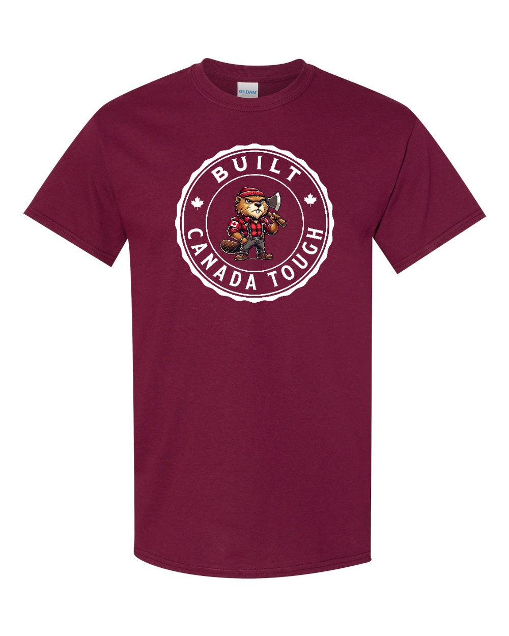 Built Canada Tough Male Beaver Axe Men's Tee - Gildan Canada (sewn Internationally)