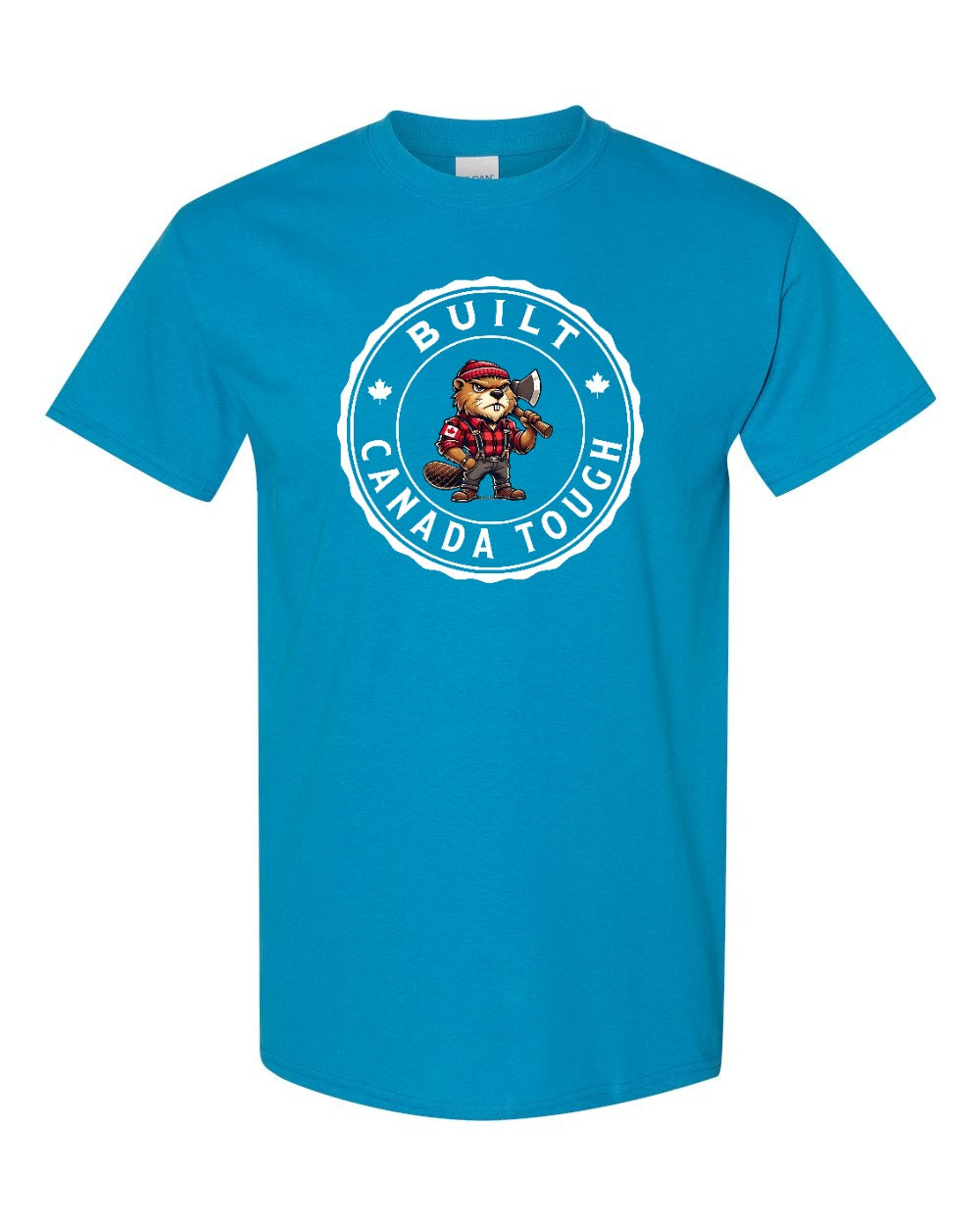 Built Canada Tough Male Beaver Axe Men's Tee - Gildan Canada (sewn Internationally)