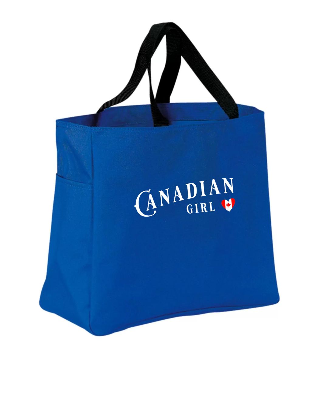 Canadian Girl Heart Flag Tote Bag