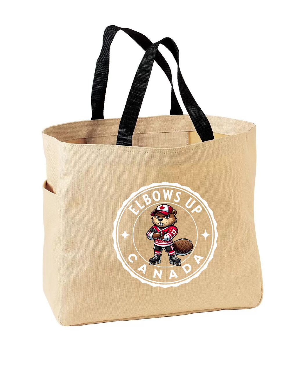 Elbows up Beaver Tote Bag