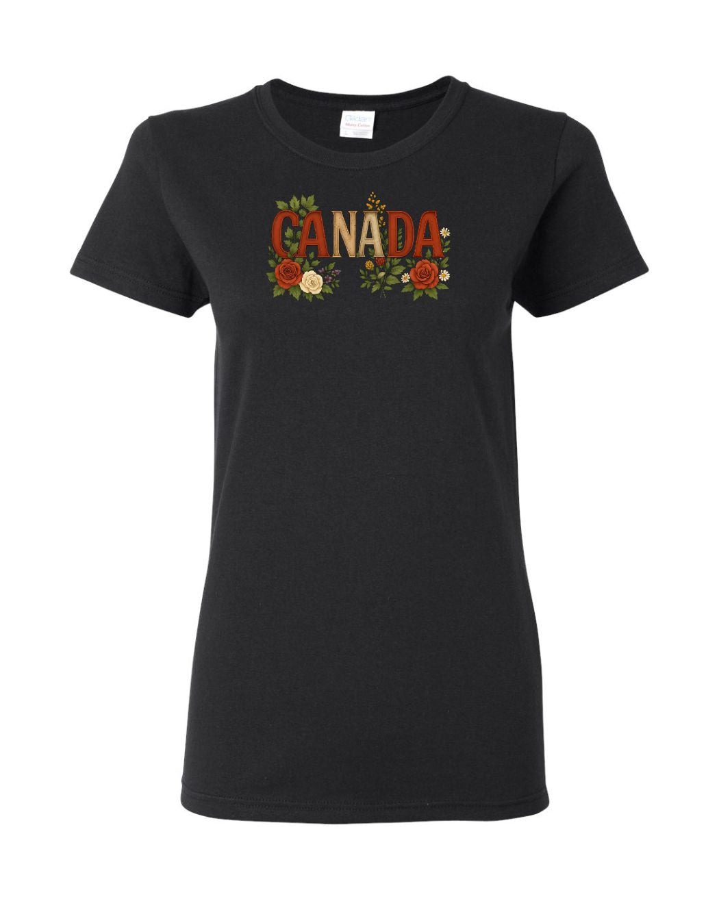 Canada Rose Design Tee Women's Tee - Gildan Canada (sewn Internationally)