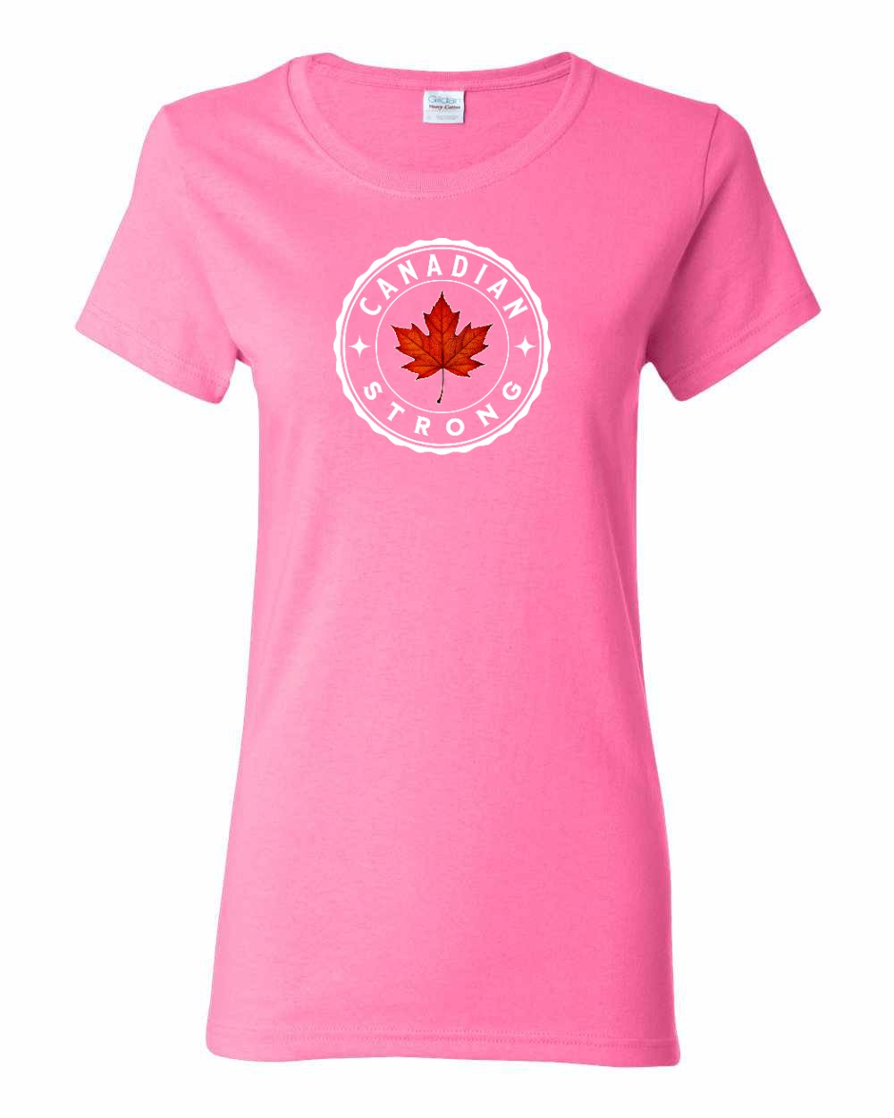 Canadian Strong Leaf Full Front Women's Tee - Gildan Canada (sewn Internationally)