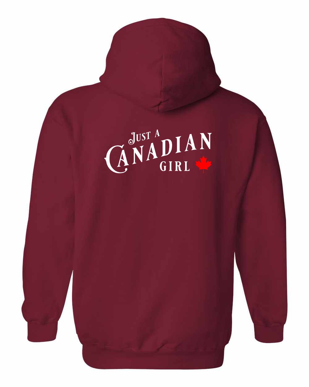 Just a canadian Girl Left Chest and Back Pullover - Gildan Canada (sewn Internationally)