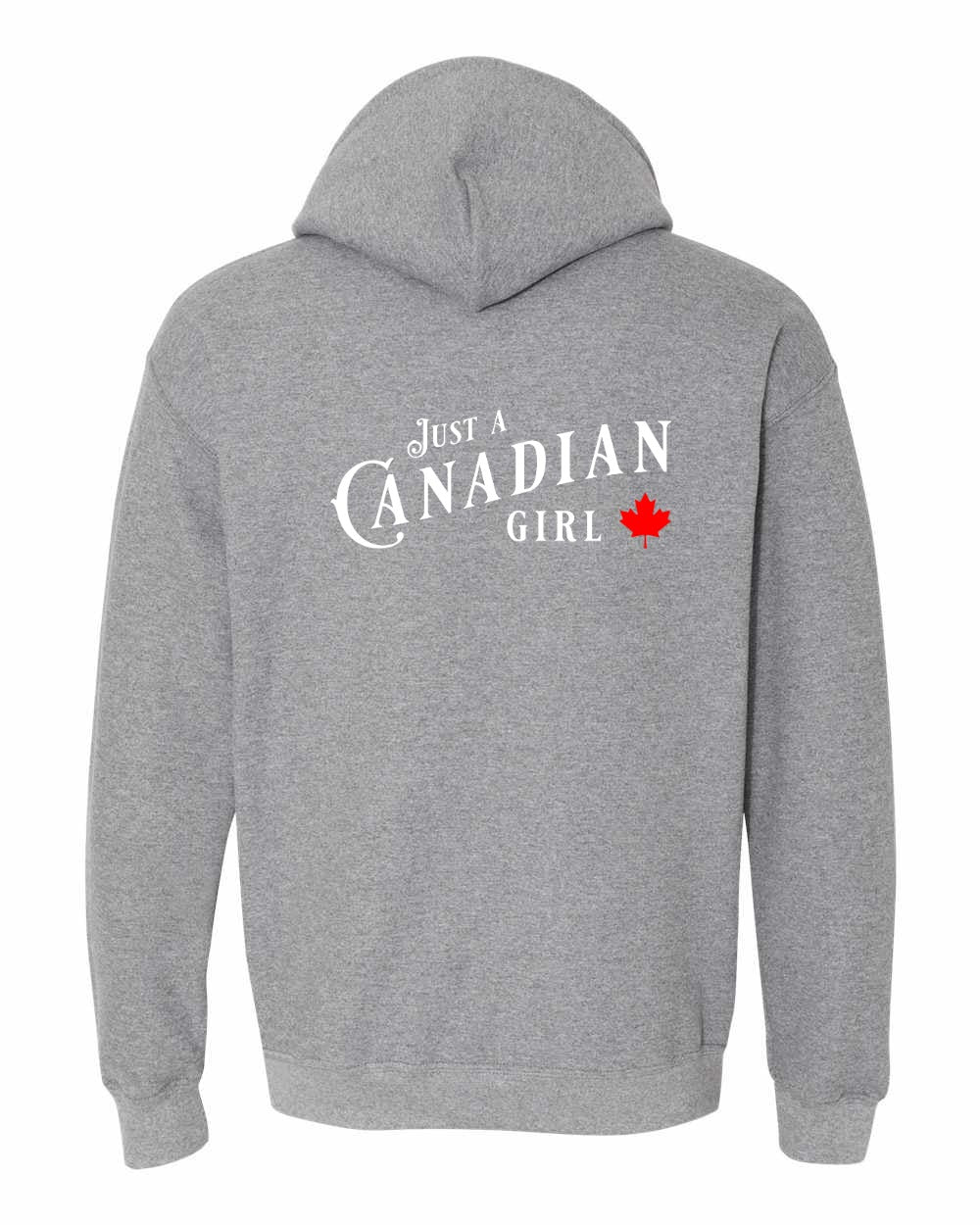 Just a canadian Girl Left Chest and Back Pullover - Gildan Canada (sewn Internationally)