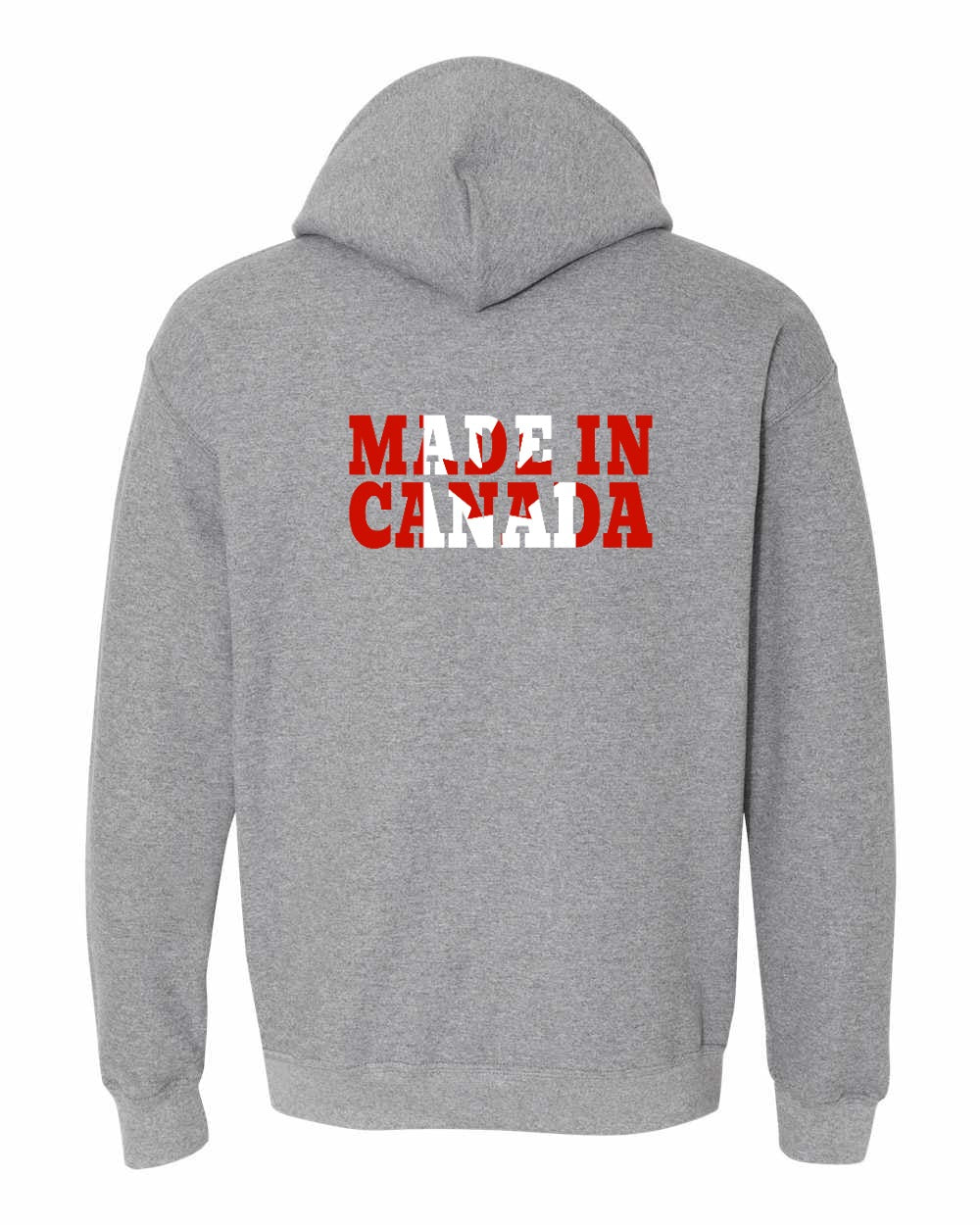 Made in Canada Flag Background Left Chest and Back Pullover - Gildan Canada (sewn Internationally)
