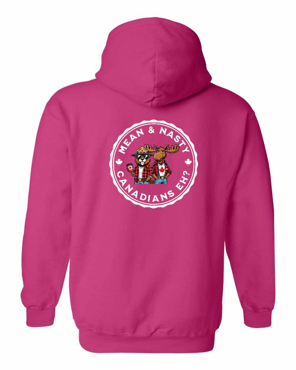 Mean & Nasty Canadians Eh! Left Chest and Back Pullover - Gildan Canada (sewn Internationally)