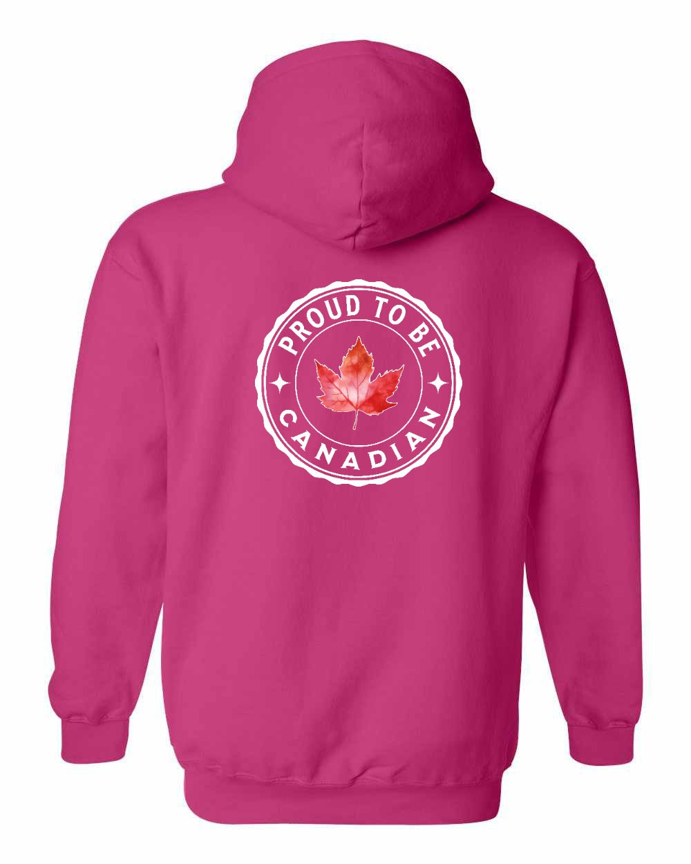 Proud to be Canadian Leaf Left Chest and Back Pullover - Gildan Canada (sewn Internationally)
