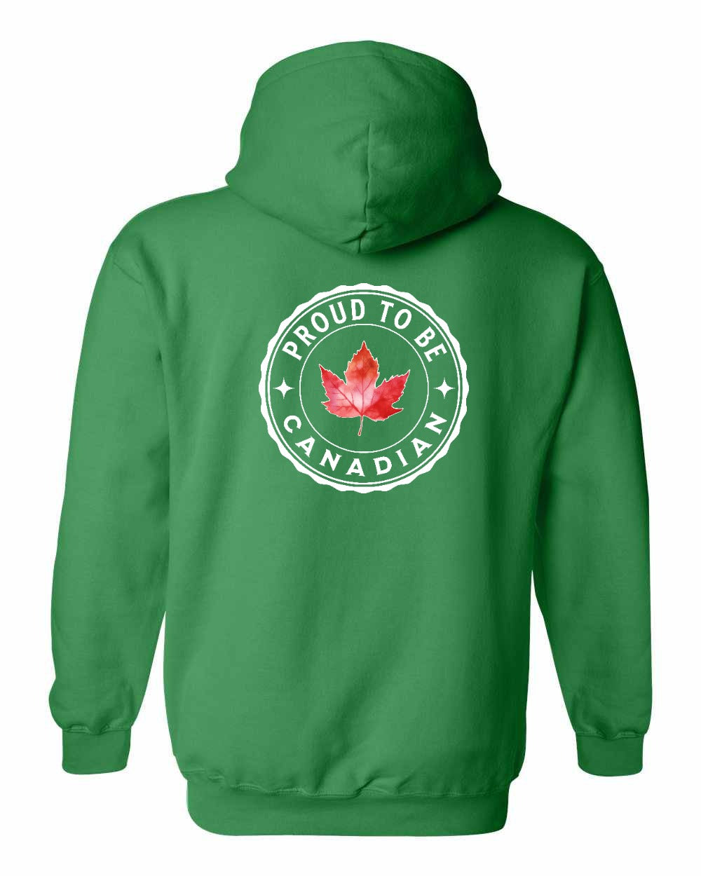 Proud to be Canadian Leaf Left Chest and Back Pullover - Gildan Canada (sewn Internationally)