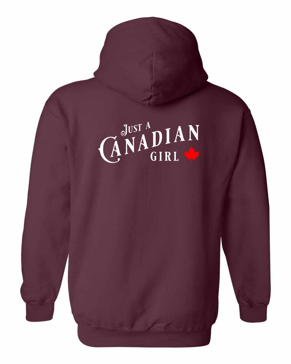 Just a canadian Girl Left Chest and Back Pullover - Gildan Canada (sewn Internationally)