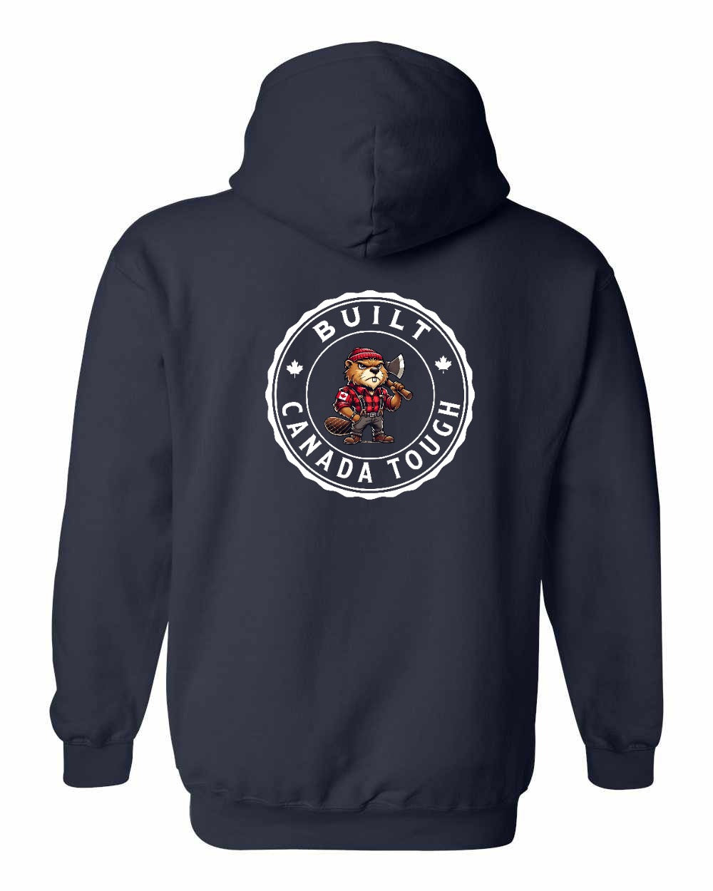 Built Canada Tough Male Beaver Left Chest and Back Pullover - Gildan Canada (sewn Internationally)