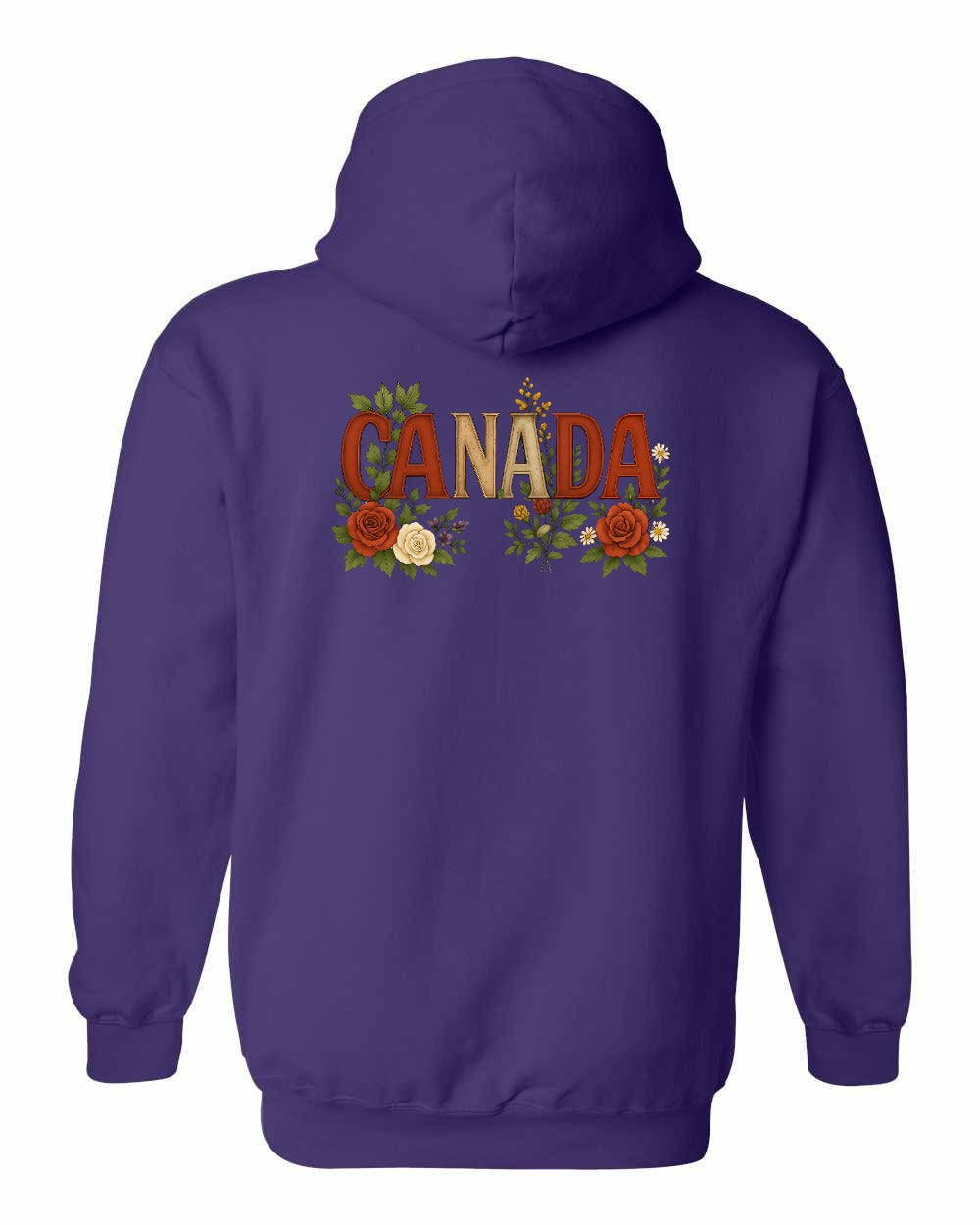 Canada Flowers Left Chest and Back Pullover - Gildan Canada (sewn Internationally)