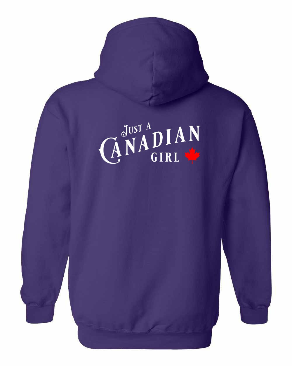 Just a canadian Girl Left Chest and Back Pullover - Gildan Canada (sewn Internationally)