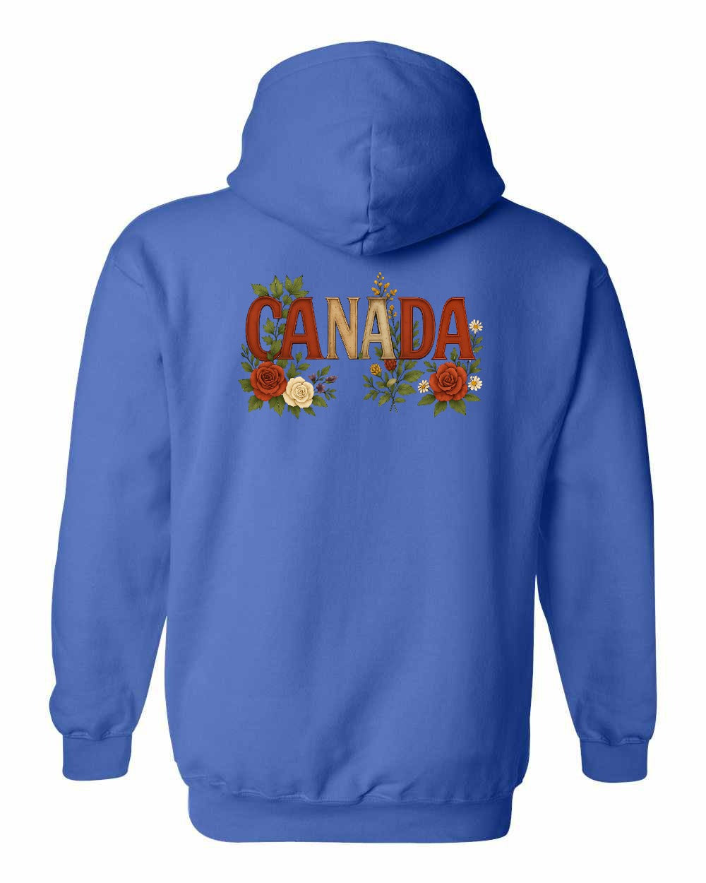 Canada Flowers Left Chest and Back Pullover - Gildan Canada (sewn Internationally)