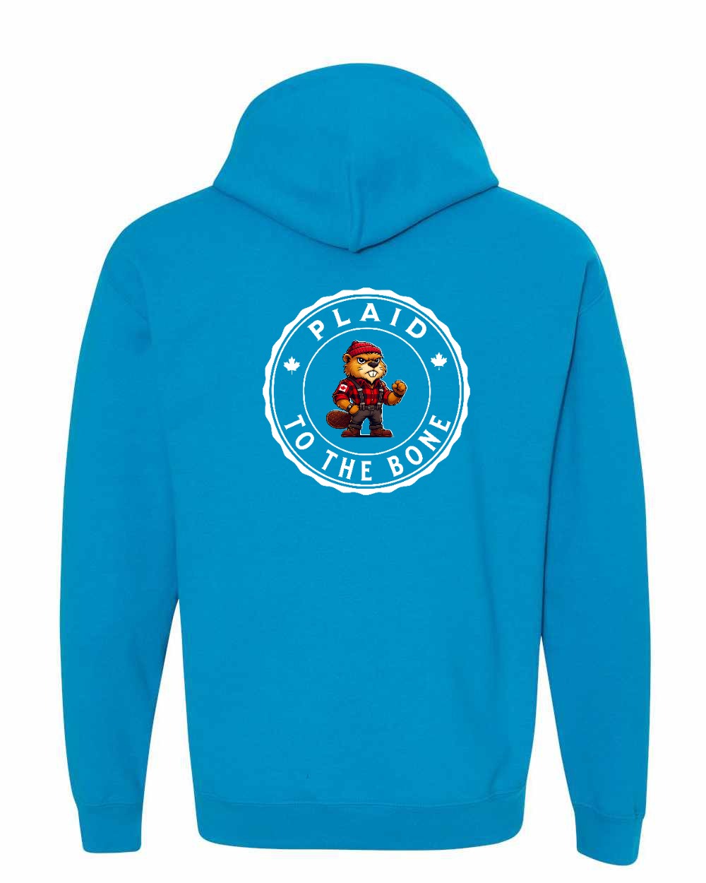Plaid to the Bone Beaver Left Chest and Back Pullover - Gildan Canada (sewn Internationally)