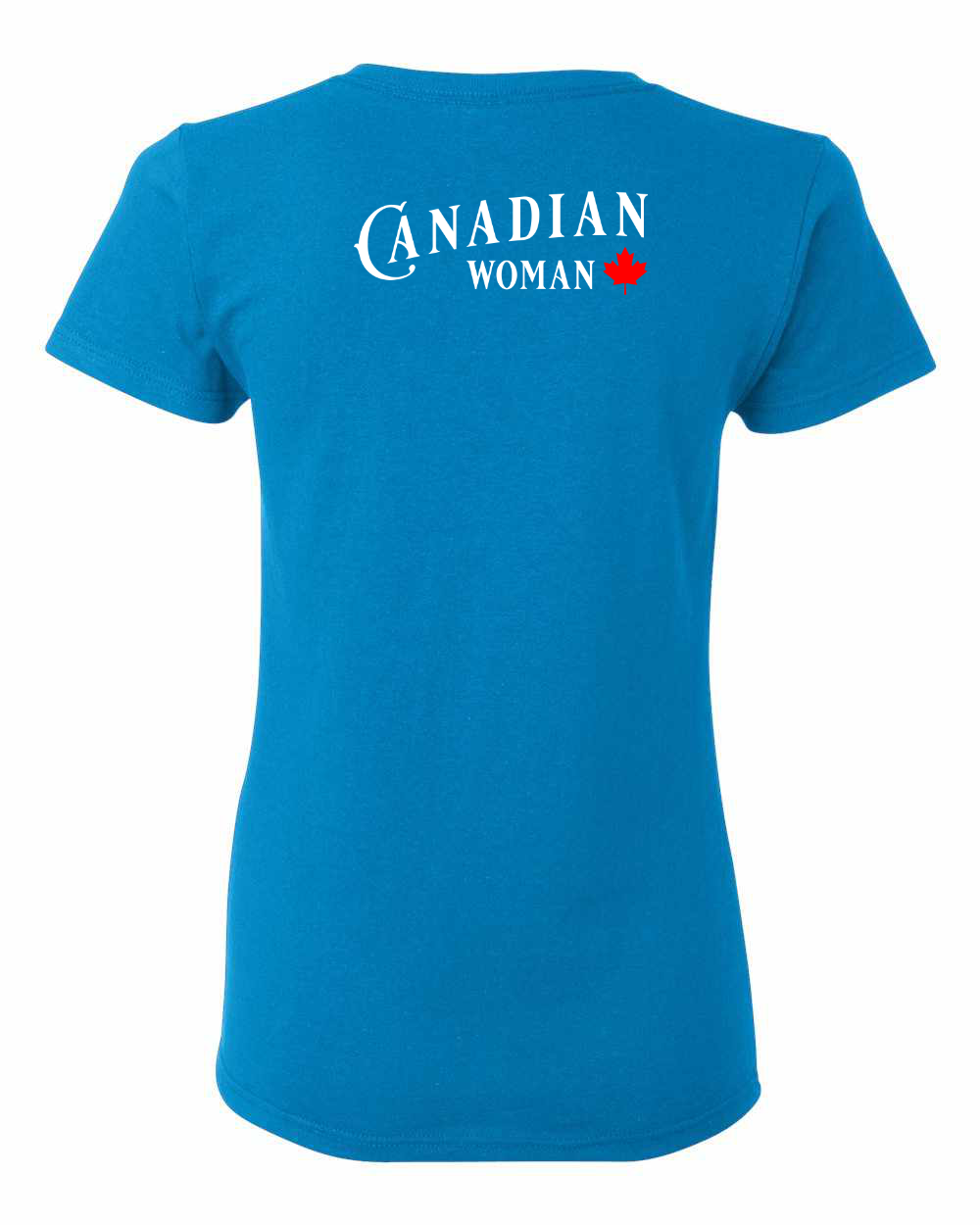 Canadian Women Leaf Left Chest and Back Women's Tee - Gildan Canada (sewn Internationally)