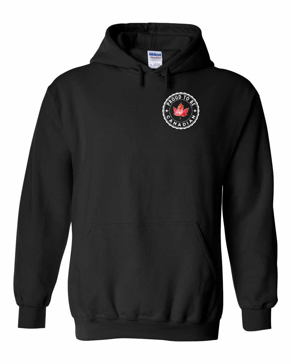 Proud to be Canadian Leaf Left Chest and Back Pullover - Gildan Canada (sewn Internationally)