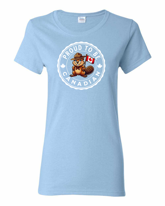 Proud to be Canadian Female Beaver Full Women's Tee