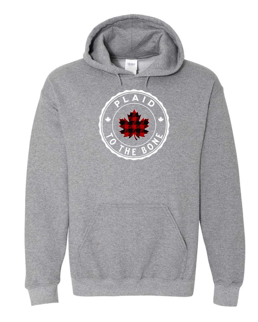 Plaid to the Bone Circle Leaf Full Pullover - Gildan Canada (sewn Internationally)