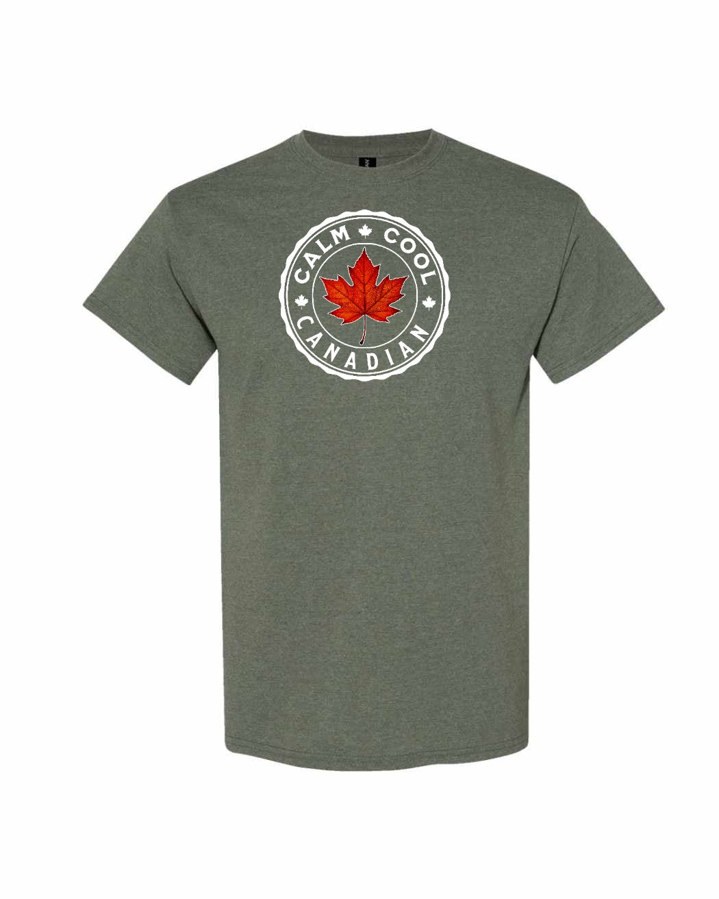 Calm Cool Canadian Leaf Full Front Men's Tee - Gildan Canada (sewn Internationally)