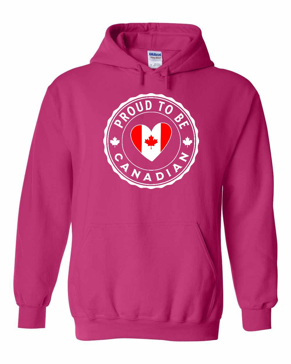 Proud to be Canadian Heart Flag Full Pullover - Gildan Canada (sewn Internationally)
